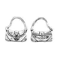 Zinc Alloy Pendants Handbag plated DIY silver color Sold By PC