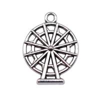 Zinc Alloy Pendants Ferris Wheel antique silver color plated vintage & Unisex nickel lead & cadmium free Sold By PC