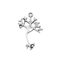 Zinc Alloy Pendler, Tree, antik sølv farve forgyldt, Vintage & Unisex, nikkel, bly & cadmium fri, 22x33mm, Solgt af PC