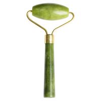 Jade Nieuwe Mountain Roller, met Ijzer, gold plated, Massage, groen, 105x55mm, Verkocht door PC