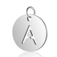 Stainless Steel Letter Pendants 201 Stainless Steel Alphabet Letter Vacuum Ion Plating fashion jewelry & polished & letters are from A to Z & DIY & Unisex Sold By Bag