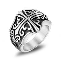 Bague acier titane, crane, poli, unisexe & normes différentes pour le choix & noircir, couleur originale, Vendu par PC