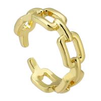 Messing Manschette Fingerring, goldfarben plattiert, Modeschmuck & für Frau, goldfarben, 6mm, Größe:6, 10PCs/Menge, verkauft von Menge