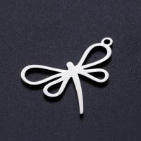 Nerezová ocel zvířat Přívěsky, 201 Stainless Steel, Dragonfly, módní šperky & DIY & unisex, více barev na výběr, 24x18mm, 5PC/Bag, Prodáno By Bag