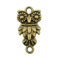 Forbindelse til zinklegering, Zinc Alloy, Owl, forgyldt, Vintage & 1/1 løkke, flere farver til valg, nikkel, bly & cadmium fri, 11x21mm, Solgt af PC