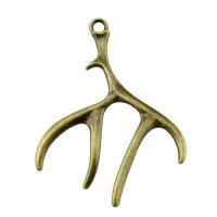 Zinc Alloy Pendants Antlers plated vintage & Unisex nickel lead & cadmium free Sold By PC