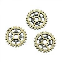 Zinklegering Hangers, Zinc Alloy, Gear Wheel, plated, Vintage & uniseks, meer kleuren voor de keuze, nikkel, lood en cadmium vrij, 14x14mm, Verkocht door PC