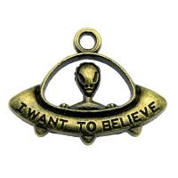 Zinc Alloy Pendants Alien plated vintage & Unisex nickel lead & cadmium free Sold By PC