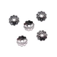 Zink legering Perle Cap, Zinc Alloy, Flower, antik sølv farve forgyldt, Vintage & du kan DIY, nikkel, bly & cadmium fri, 8x8x3mm, Solgt af PC