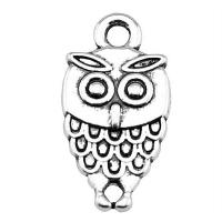 Zinc Alloy Animal Pendler, Owl, forgyldt, Vintage & Unisex, flere farver til valg, nikkel, bly & cadmium fri, 9x19mm, Solgt af PC