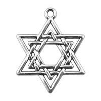 Zinc Alloy Pendants Hexagram plated vintage & Unisex nickel lead & cadmium free Sold By PC