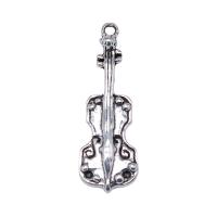 Musical Instrument Shaped Zinc Alloy Pendler, Violin, forgyldt, Vintage & Unisex, flere farver til valg, nikkel, bly & cadmium fri, 11x32mm, Solgt af PC