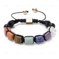 Bracelet de bijou en agate , cordon de polyester, avec agate mixte, unisexe, plus de couleurs à choisir, Longueur 18-27 cm, Vendu par PC