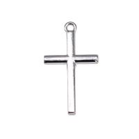 Zinklegierung Kreuz Anhänger, plattiert, keine, 23x13mm, verkauft von PC