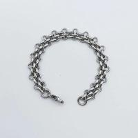 Bracciale gioielli in acciaio inossidabile, 304 acciaio inox, elettrolizzazione, unisex & anti-fatica, argento, Venduto da PC