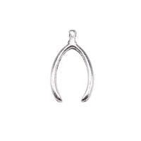 Zink Alloy Halsband, plated, silver, 16x9mm, Säljs av PC