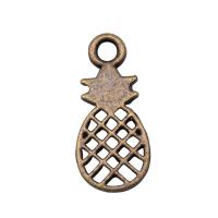 Zinc Alloy Frugt Shape Vedhæng, Pineapple, forgyldt, Vintage & Unisex, flere farver til valg, nikkel, bly & cadmium fri, 9x21mm, Solgt af PC