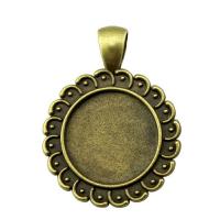 Zink-Legierung Cabochon Weissgold, Zinklegierung, Blume, plattiert, Vintage & DIY, keine, frei von Nickel, Blei & Kadmium, 18mm, verkauft von PC