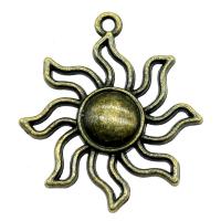 Zinc Alloy Pendants Sun plated vintage & Unisex nickel lead & cadmium free Sold By PC