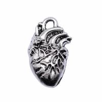 Zinc Alloy Pendants Heart antique silver color plated vintage & Unisex nickel lead & cadmium free Sold By PC