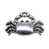 Pendentifs animaux en alliage de zinc, crabe, Placage, Vintage & unisexe, plus de couleurs à choisir, protéger l'environnement, sans nickel, plomb et cadmium, 22x14mm, Vendu par PC