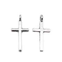 Zinklegering Cross Hangers, Zinc Alloy, Oversteken, antiek zilver plated, Vintage & uniseks, nikkel, lood en cadmium vrij, 7x16mm, Verkocht door PC