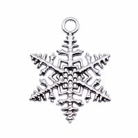 Zinc Alloy Pendants Snowflake antique silver color plated vintage & Unisex nickel lead & cadmium free Sold By PC