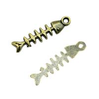 Zinc Alloy Pendants Fish Bone plated vintage & Unisex nickel lead & cadmium free Sold By PC