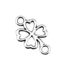 Forbindelse til zinklegering, Zinc Alloy, Four Leaf Clover, forgyldt, Vintage & 1/1 løkke, flere farver til valg, nikkel, bly & cadmium fri, 20x12mm, Solgt af PC