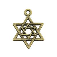 Zinklegering Hangers, Zinc Alloy, Hexagram, plated, Vintage & uniseks & hol, meer kleuren voor de keuze, nikkel, lood en cadmium vrij, 22mm, Verkocht door PC