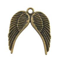 Křídlo ve tvaru zinek Přívěsky, Wing Shape, á, Vintage & unisex, více barev na výběr, nikl, olovo a kadmium zdarma, 21x19mm, Prodáno By PC