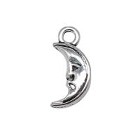 Zinc alliage Moon pendentifs, alliage de zinc, lune, Placage, Vintage & unisexe, plus de couleurs à choisir, protéger l'environnement, sans nickel, plomb et cadmium, 6x13mm, Vendu par PC