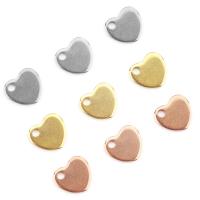 Stainless Steel Heart Pendants 304 Stainless Steel Vacuum Plating DIY Sold By Bag