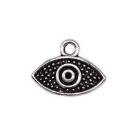 Sinc Alloy Pendants, Eye, plátáilte, airgid, 15x12mm, Díolta De réir PC