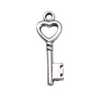 Zinc Alloy Key Pendler, Nøgle, forgyldt, flere farver til valg, 20x7mm, Solgt af PC