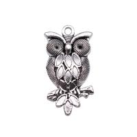 Zinc Alloy Animal Pendler, Owl, forgyldt, flere farver til valg, 30x16mm, Solgt af PC