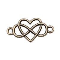 Hjerte zink legering stik, Zinc Alloy, Heart, forgyldt, flere farver til valg, 13x25mm, Solgt af PC