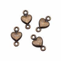 Hjerte zink legering stik, Zinc Alloy, Heart, forgyldt, flere farver til valg, 10x5mm, Solgt af PC