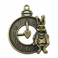 Zinc Alloy Animal Pendler, Kanin, forgyldt, flere farver til valg, 31x25mm, Solgt af PC