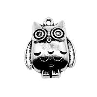 Zinc Alloy Animal Pendler, Owl, forgyldt, flere farver til valg, 21x25mm, Solgt af PC