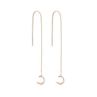 Prás Snáithe Trí Earrings, do bhean, órga, 130x11mm, Díolta De réir Péire