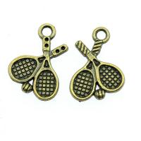 Zinc Alloy Pendler, Tennis Racket, forgyldt, Vintage & Unisex, flere farver til valg, nikkel, bly & cadmium fri, 18x14mm, Solgt af PC