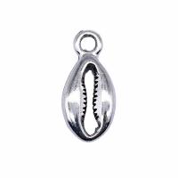 Zinc Alloy Pendants Shell antique silver color plated vintage & Unisex nickel lead & cadmium free Sold By PC