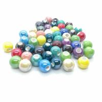 Geglazuurd porselein kralen, Ronde, DIY, gemengde kleuren, 10mm, Ca 100pC's/Bag, Verkocht door Bag