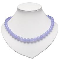 Lavanda collar, con metal, Esférico, chapado en color de plata, diverso tamaño para la opción & para mujer, Púrpura, Vendido para 17.72 Inch Sarta