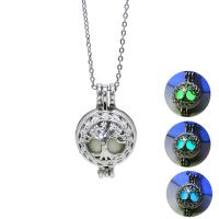 luminated Ketting, Zinc Alloy, met Nacht-licht + steen, Tree of Life, platinum plated, uniseks & hol, meer kleuren voor de keuze, nikkel, lood en cadmium vrij, Lengte Ca 17.7 inch, Verkocht door PC