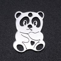 Nerūdijančio plieno Gyvūnų Pakabukai, 201 Nerūdijantis plienas, Panda, Pasidaryk pats & unisex, daugiau spalvų pasirinkimas, 16x12mm, 5kompiuteriai/Krepšys, Pardavė Krepšys