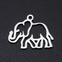 Stainless Steel Animal Pendants 201 Stainless Steel Elephant Vacuum Ion Plating DIY & Unisex Sold By Bag