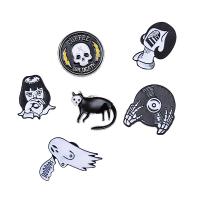 Broche émail, alliage de zinc, unisexe & styles différents pour le choix, protéger l'environnement, sans nickel, plomb et cadmium, 10PC/lot, Vendu par lot