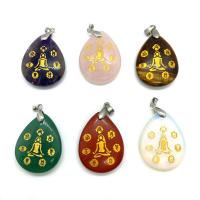 Gemstone Pendants Jewelry Natural Stone Teardrop & Unisex nickel lead & cadmium free Sold By PC